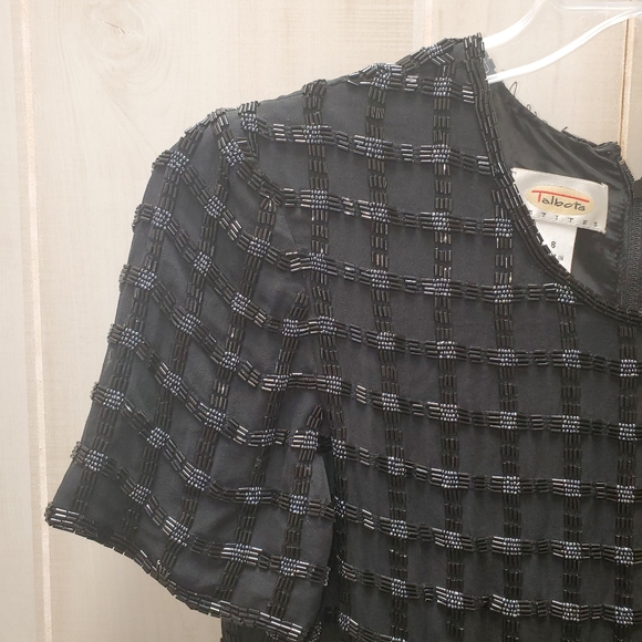 Y2K Vintage Top in Fully Beaded Plaid Pattern by Talbots Size Small - Picture 2 of 16